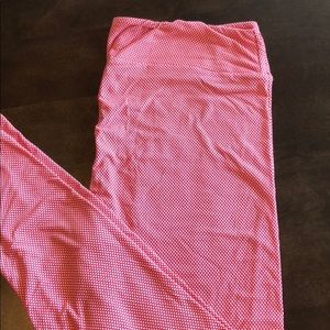 LulaRoe leggings red polka dot
